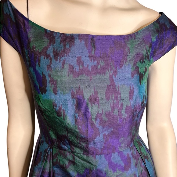 RED VALENTINO Raw Silk Midi Dress Small - Picture 7 of 16